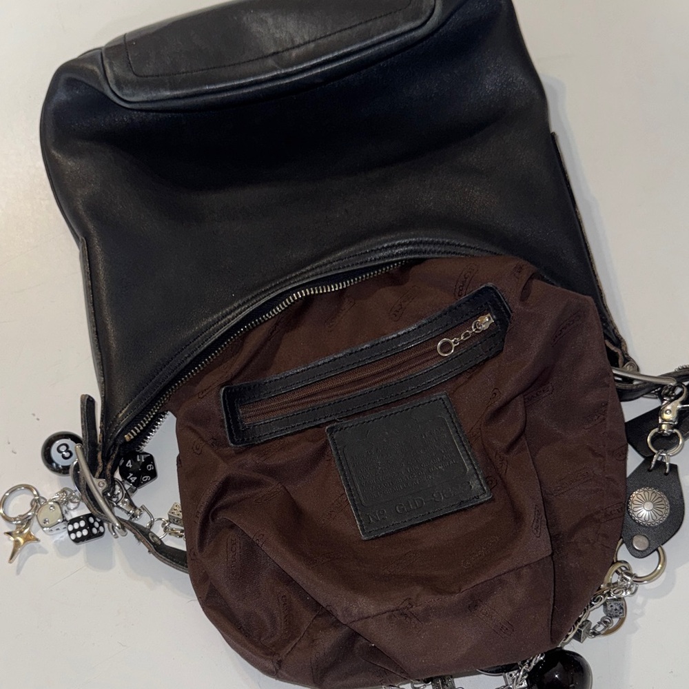 Vintage Black Leather Coach Legacy Hobo Shoulder Bag - Picture 10 of 10